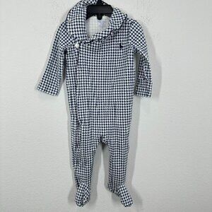 Polo by Ralph Lauren Black and White Kids One Piece Footie
